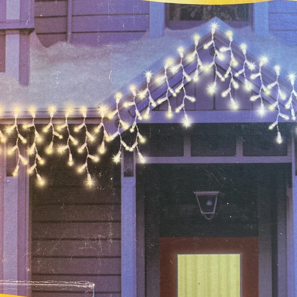Holiday Time 300 Count 19’ Clear Icicle Light Set